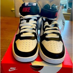 Nike Court Borough Mid 2 BG "White/University Red/Black" Grade School